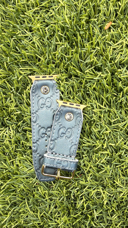 Authentic Upcycled Rare Metallic Steel Blue GG