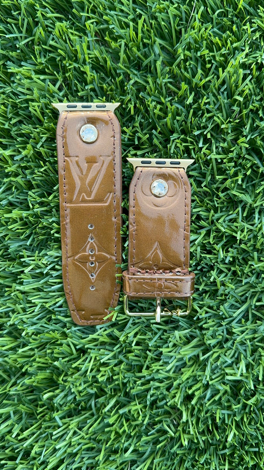 Authentic Upcycled LV Bronze Vernis