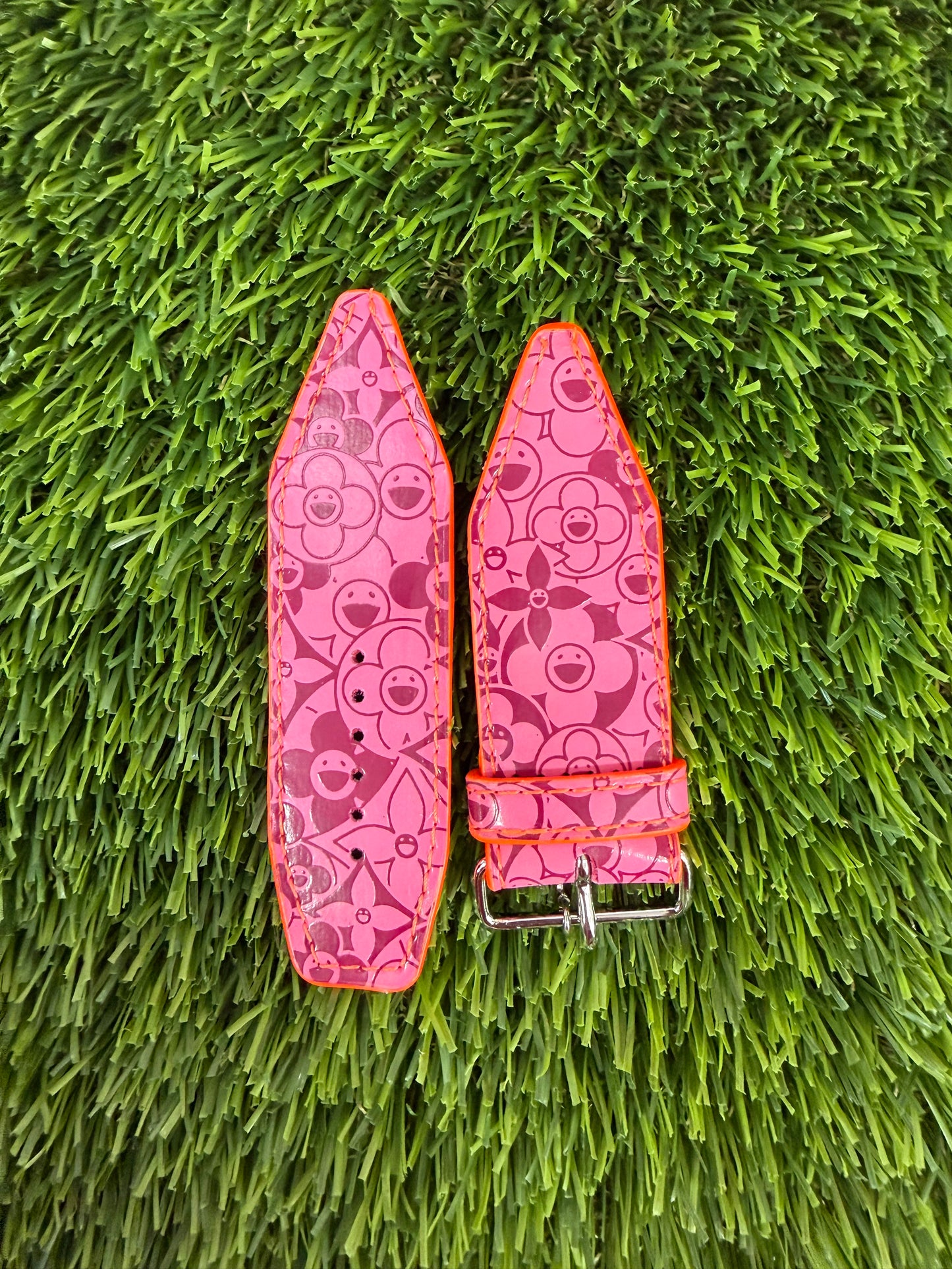 OTD-Authentic Upcycled LV Pink Cosmic Blossom w/Neon Orange