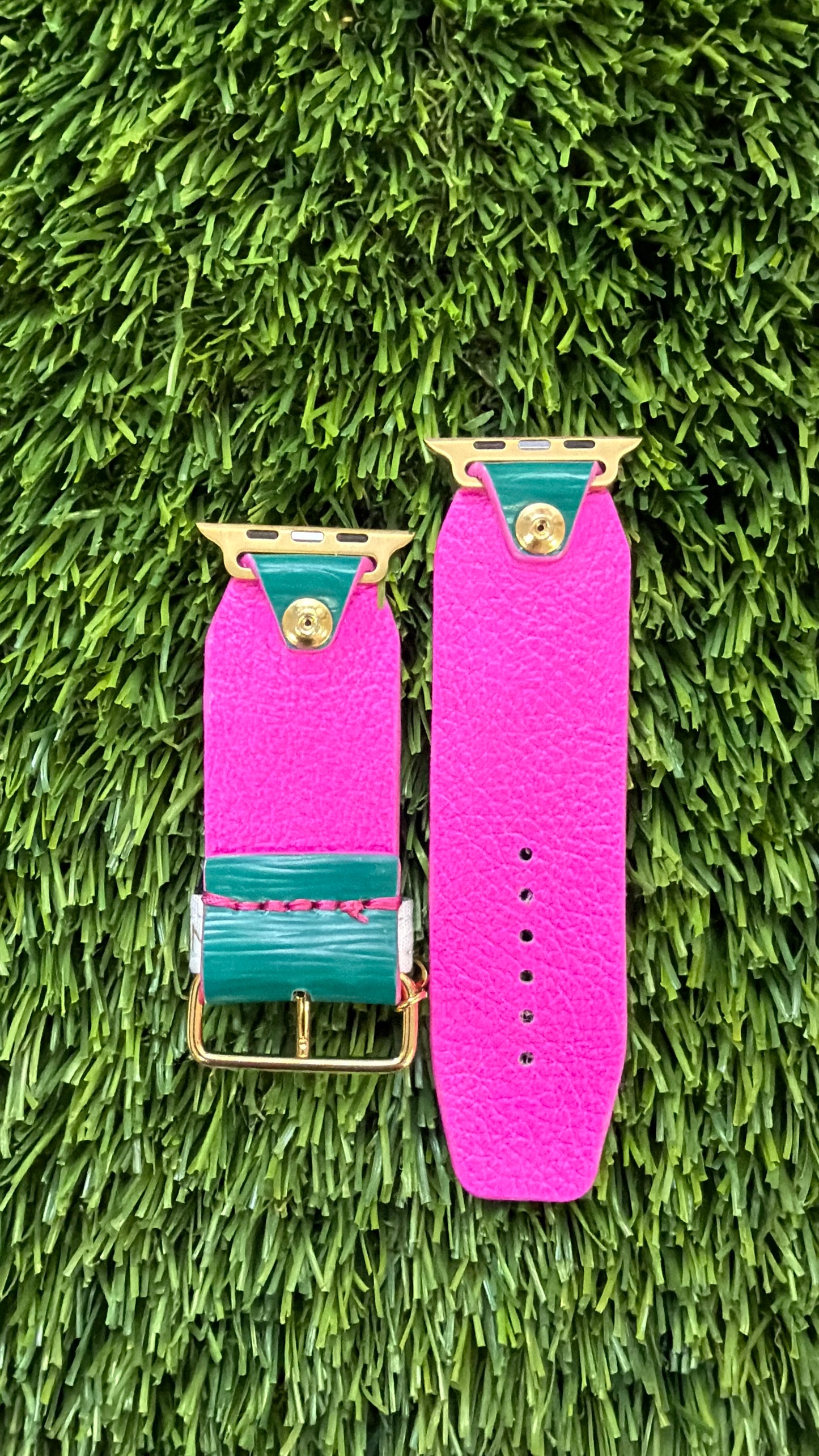 Blemished-Beta-LV Teal Epi Leather with pink