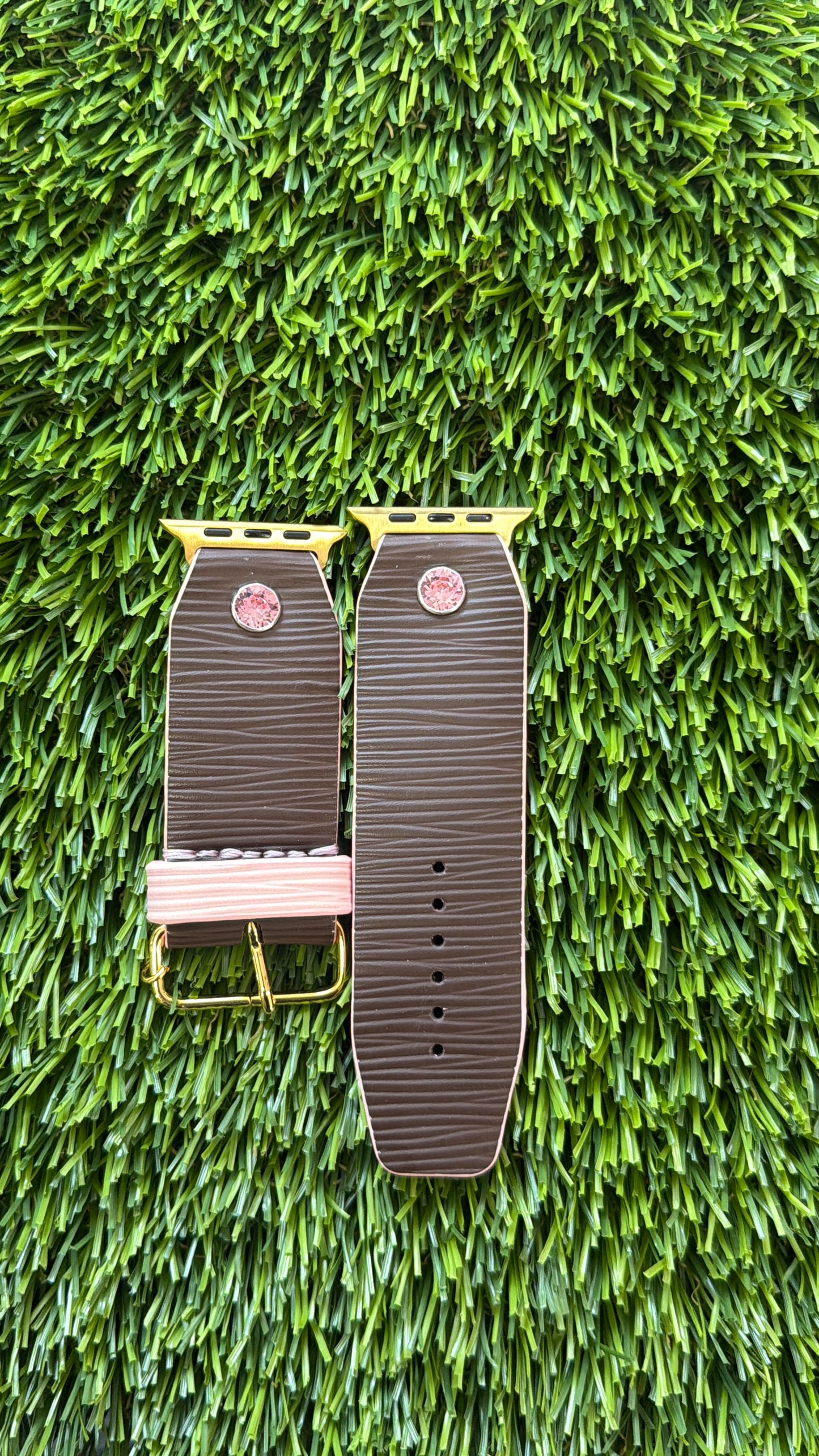 OTD- Beta-LV Moka (Mocha/Chocolate) Epi Leather with pink