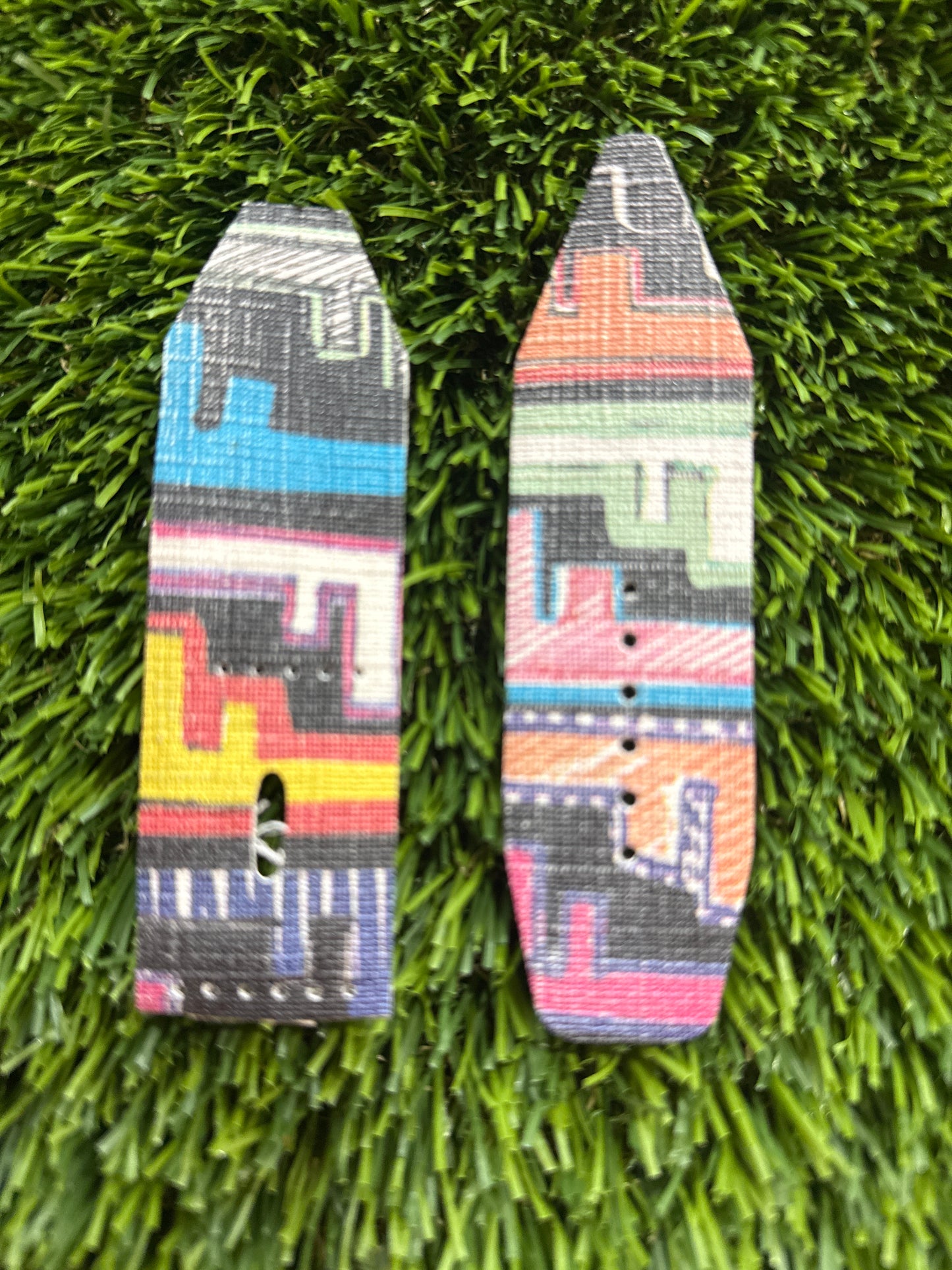 LC-Blemished-Alpha-Pink,Mint,Blue-Authentic Upcycled Colorful Black Fendi