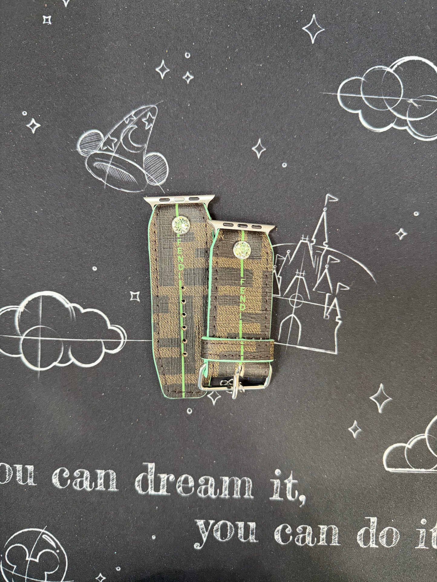 Blemished_Alpha_Authentic Upcycled Fendi Green Stripe