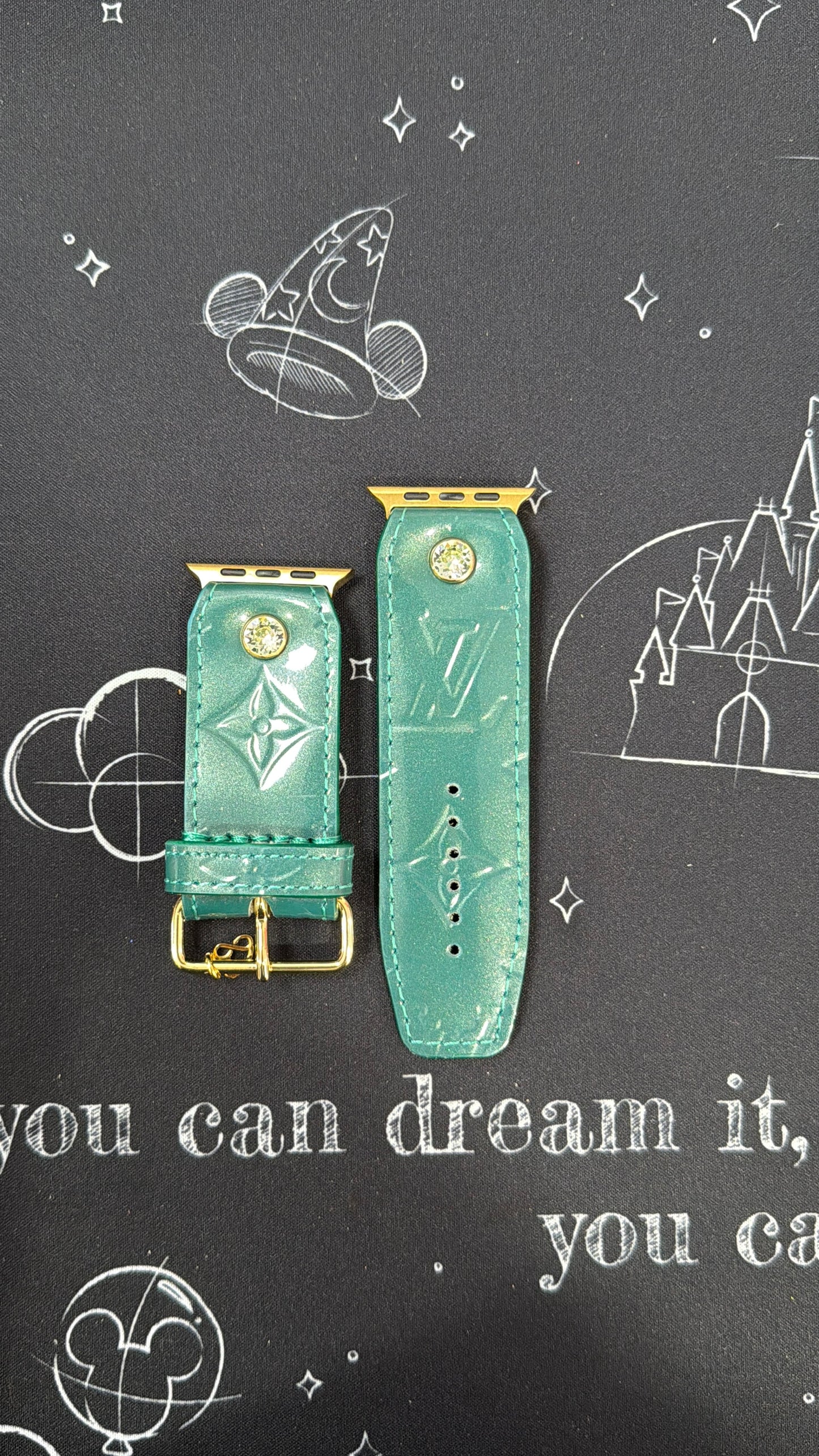 Authentic Upcycled LV "Sea Green" Vernis