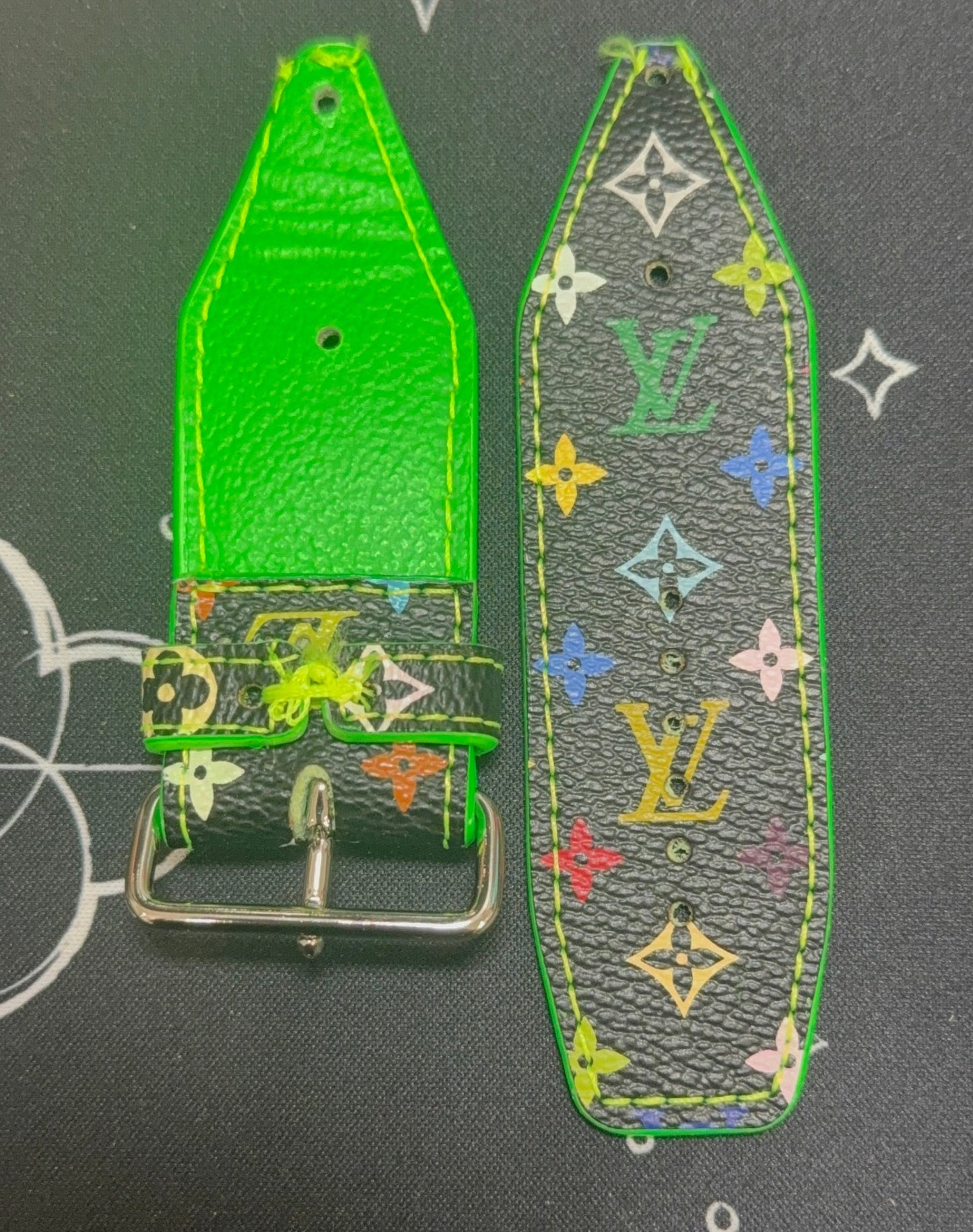 OTD-Alpha-Authentic Upcycled LV Black Multicolor Mini (Neon Green)