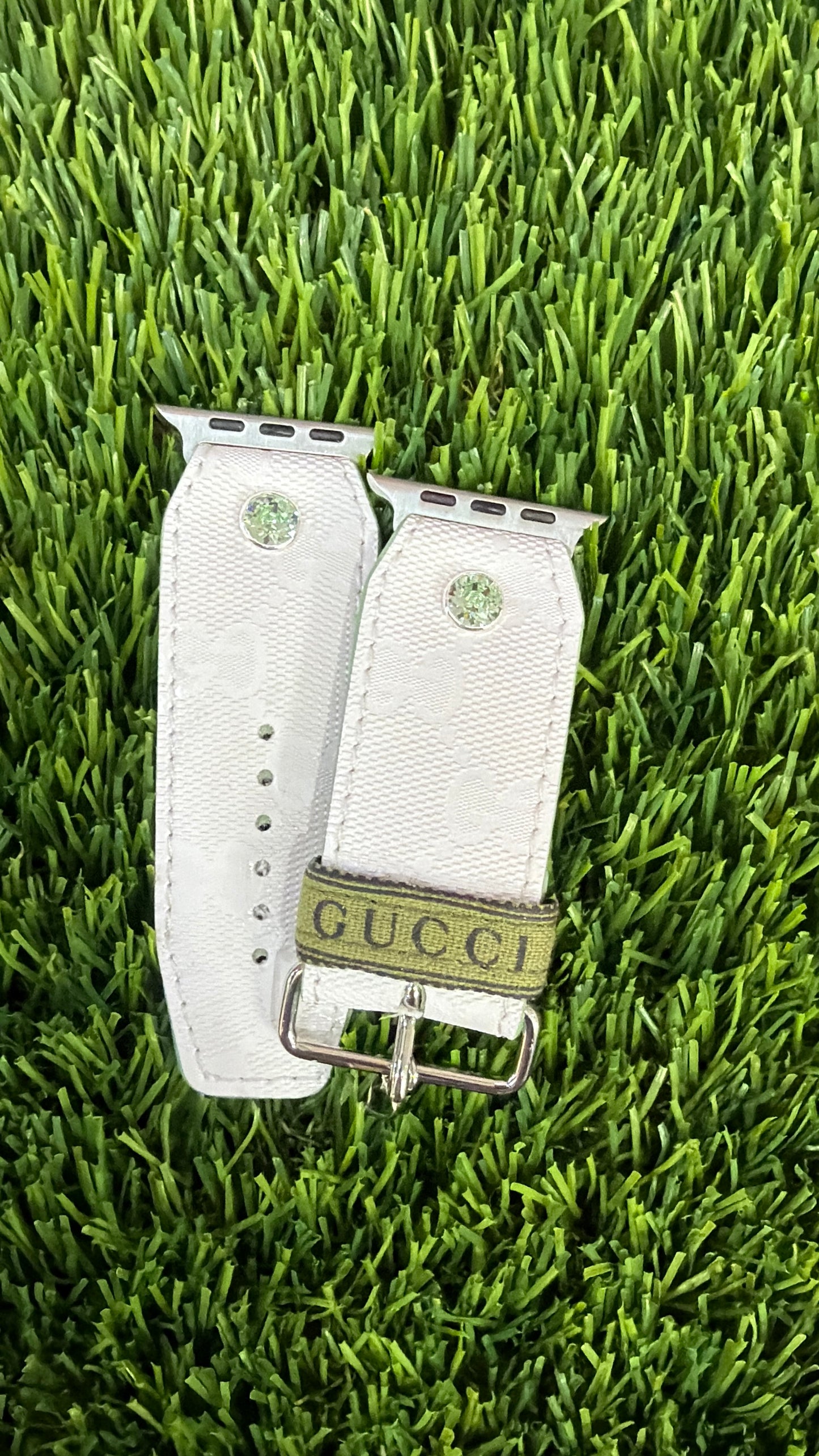 OTD-Authentic Upcycled White GG Imprime with Mint