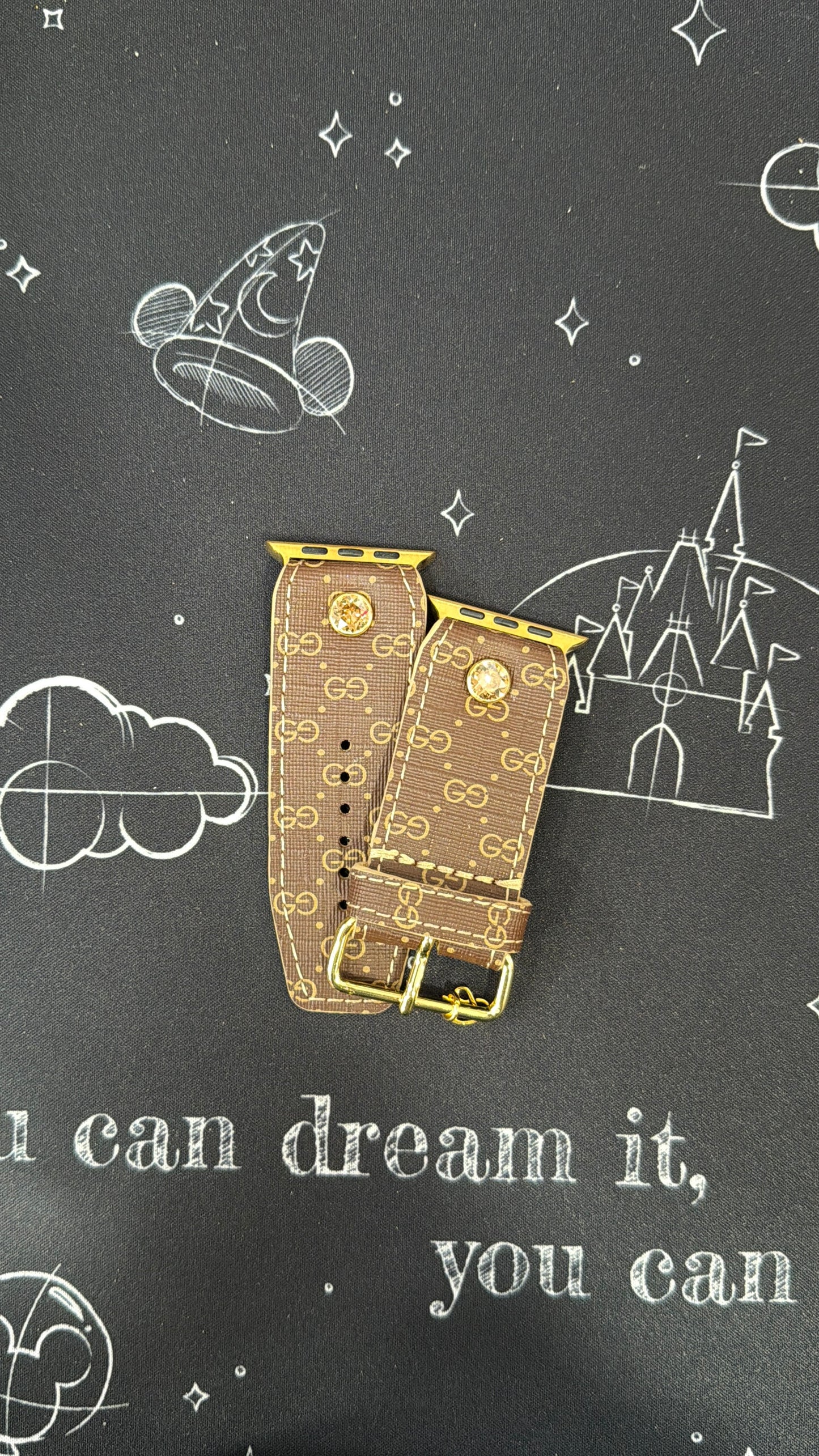 Authentic Upcycled Vintage Micro GG Brown & Gold