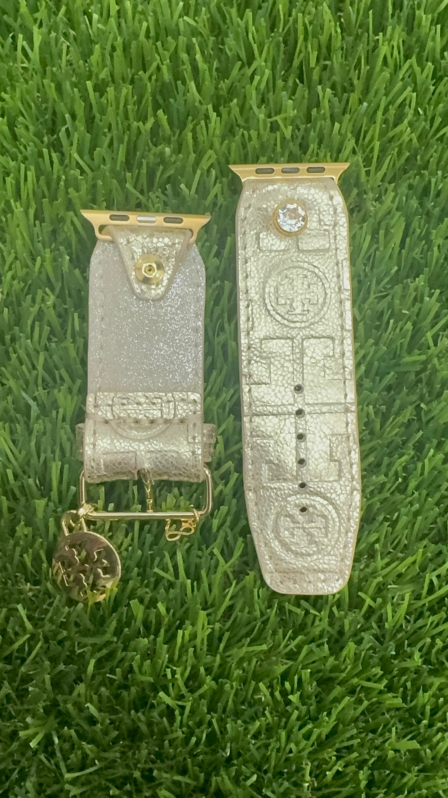 Authentic Upcycled Tory Burch Gold Leather