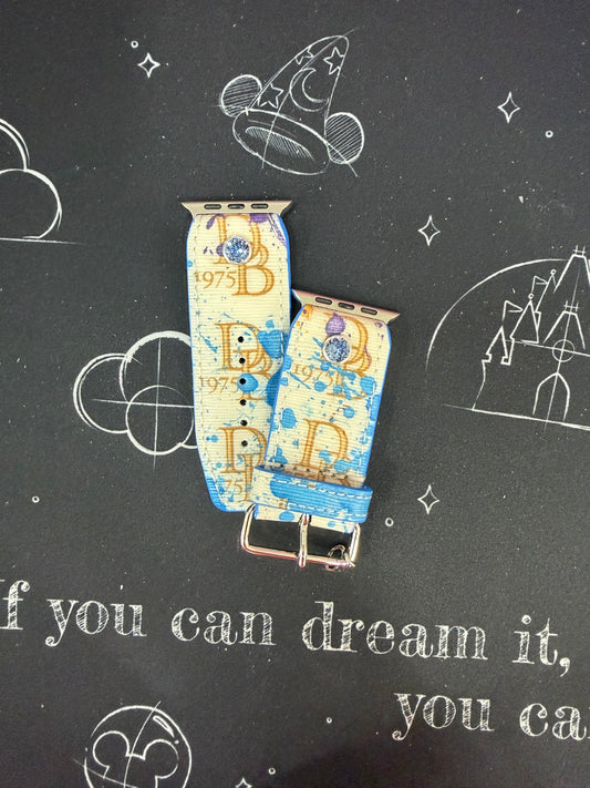 OTD-Alpha-Blue-Authentic Upcycled Vintage Doonie & Bourke 1975 Paint Splatter
