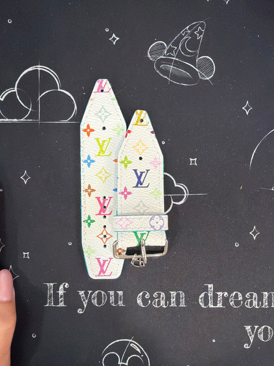 Blemished- Beta-Authentic Upcycled LV White Multicolor Mini