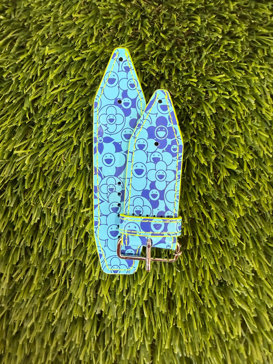 OTD-Authentic Upcycled LV Blue Cosmic Blossom w/Neon Yellow
