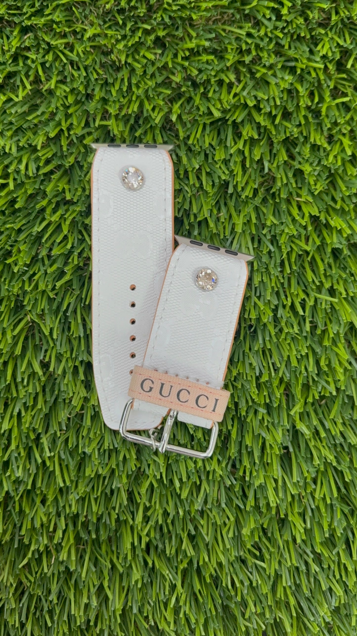 Customizable-Authentic Upcycled White GG Imprime