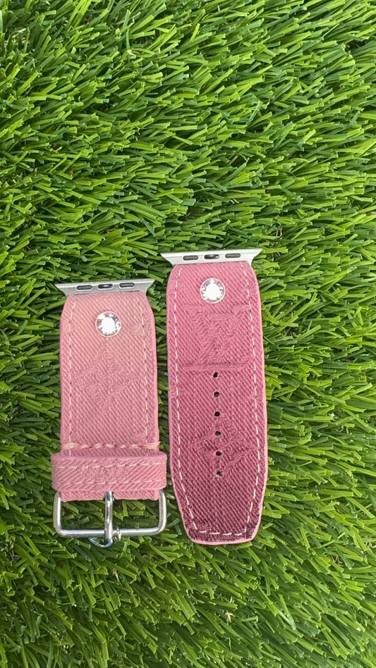 Authentic Upcycled LV Pink Ombré Denim
