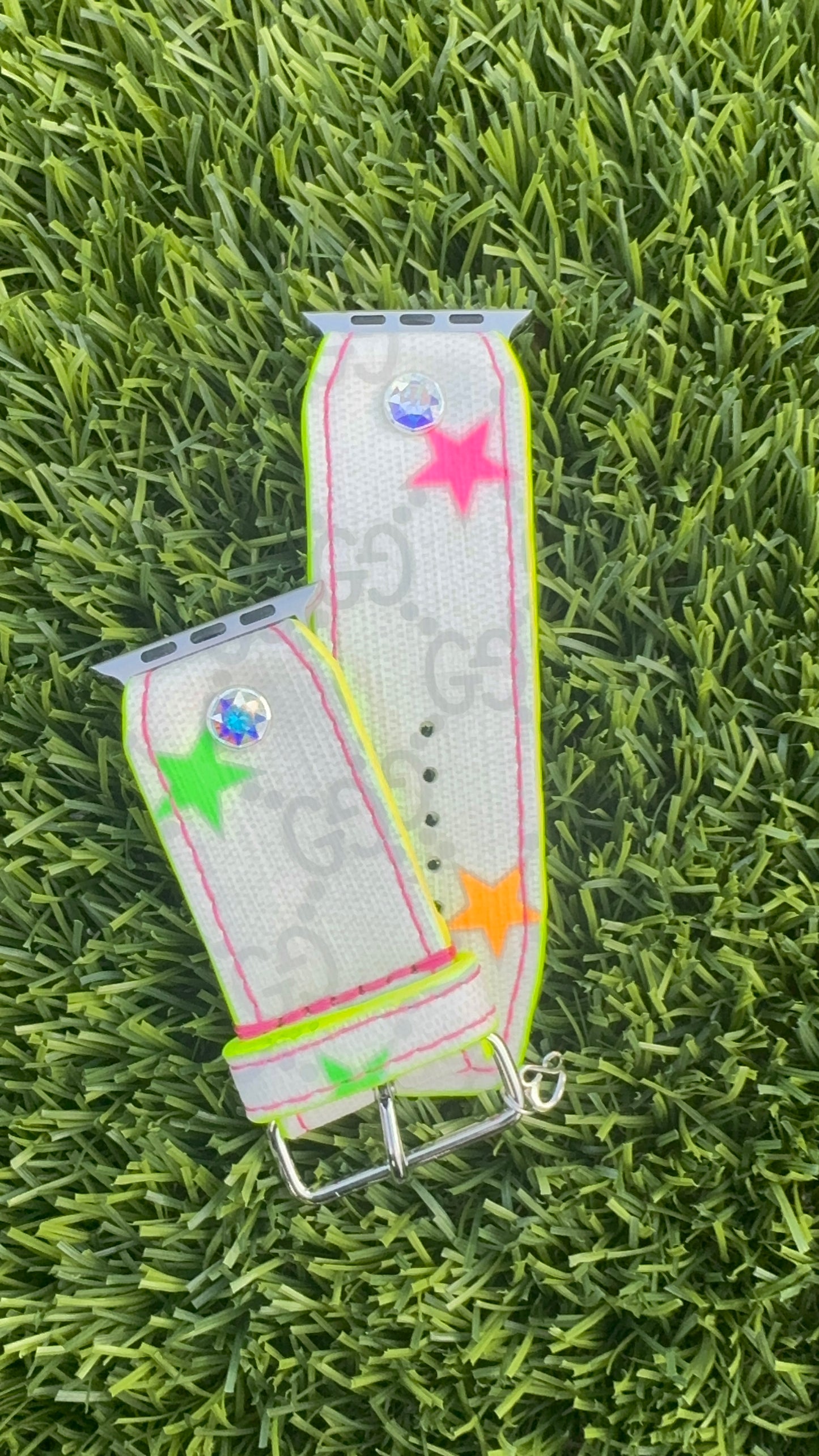 Authentic Upcycled GG Neon Stars