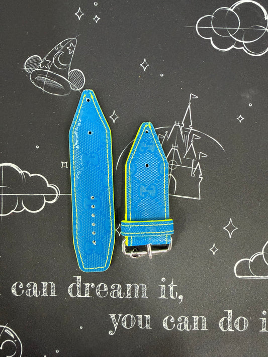 OTD-BETA-Authentic Upcycled Capri Blue GG Imprime Neon Yellow