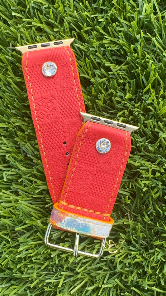Customizable-Authentic Upcycled Orange Damier Infini