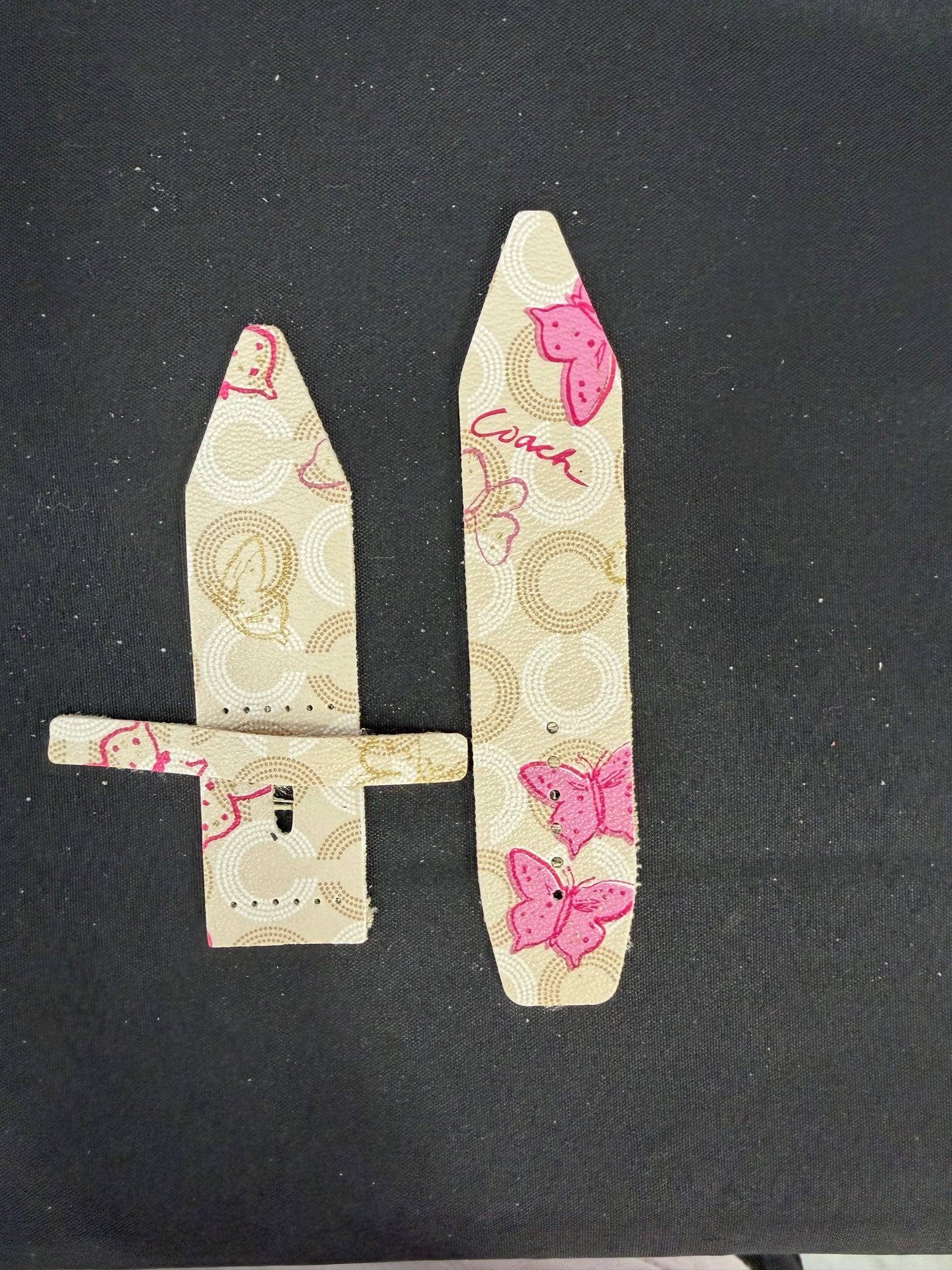 LC-Gamma-Authentic Upcycled Coach Pink & Gold Butterflies