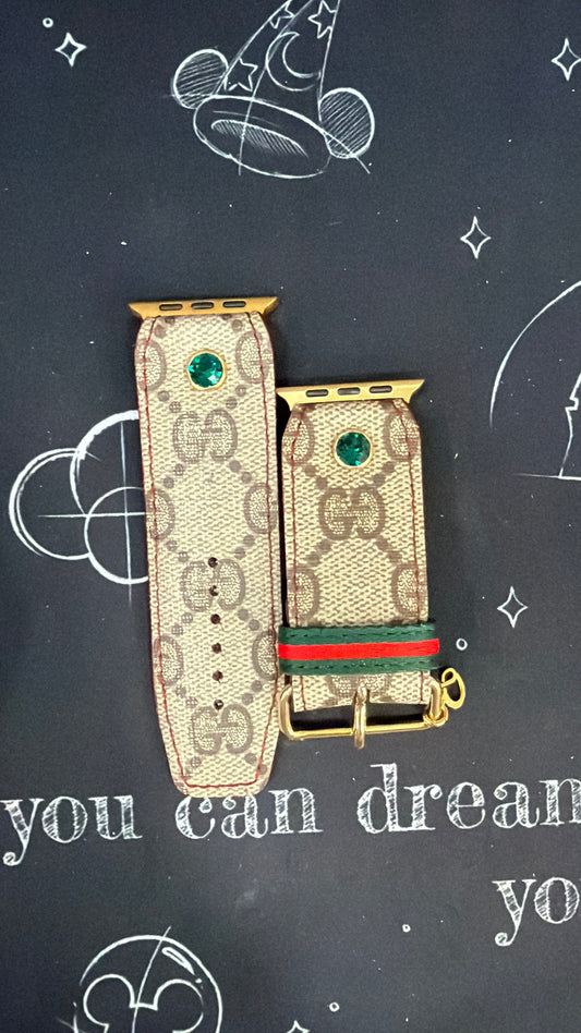 Blemished-Beta-Authentic Upcycled Traditional Brown Webb Gucci