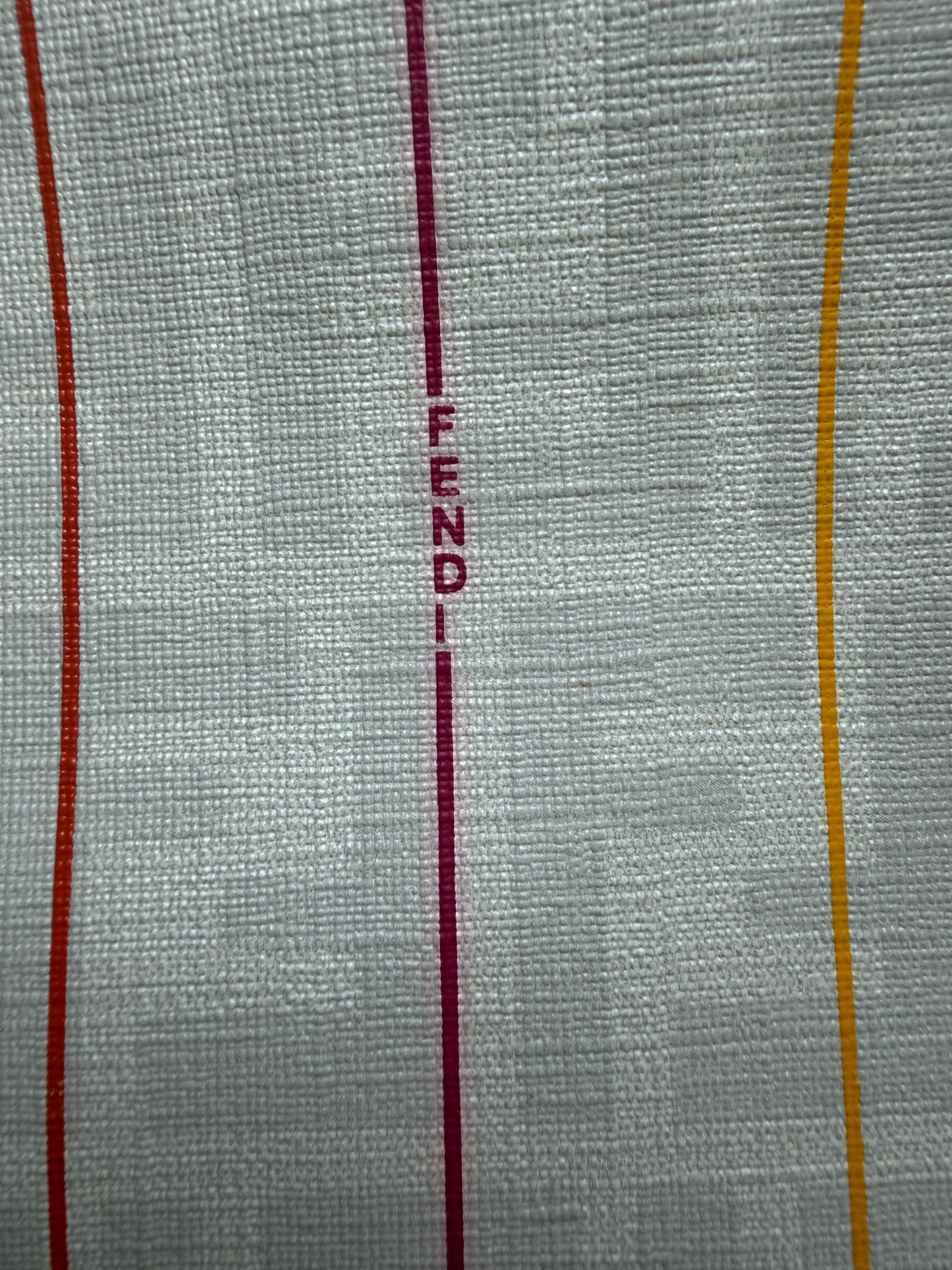 Authentic Upcycled Fendi White Rainbow Stripe