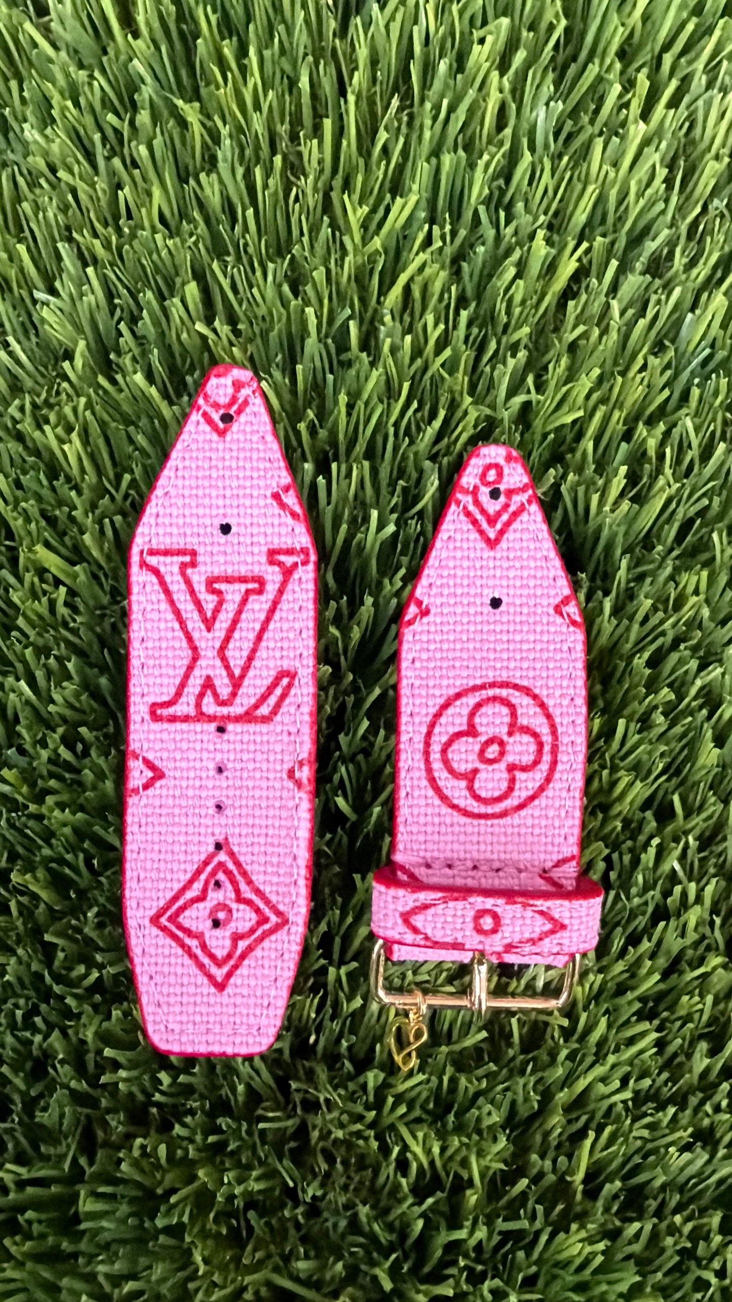 OTD-Red Edge Paint-Authentic Upcycled LV Red & Pink Ipanema