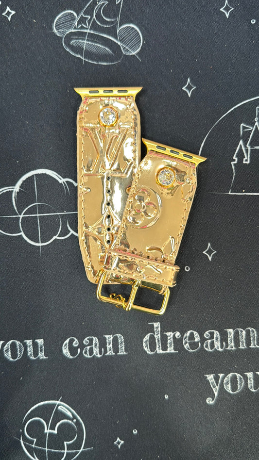 Blemished-Alpha-Authentic Upcycled Gold Mirrored LV