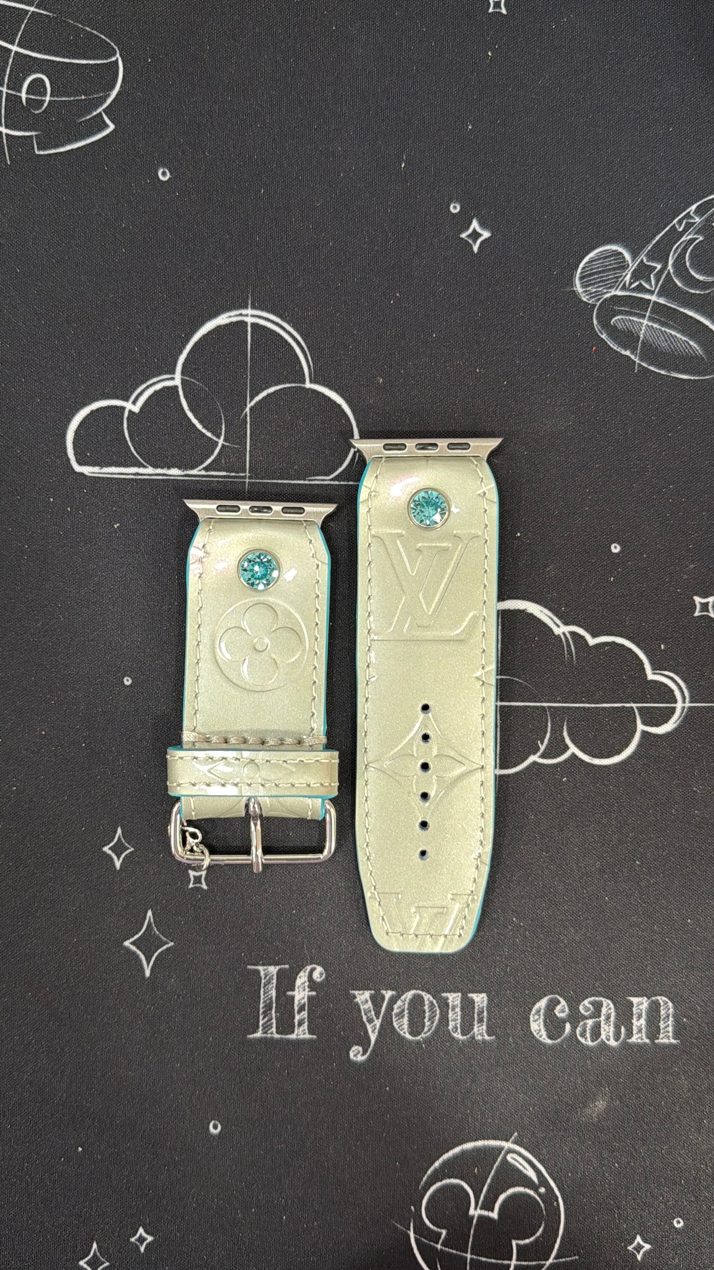 Authentic Upcycled LV Blanc Corail (White Coral) Vernis