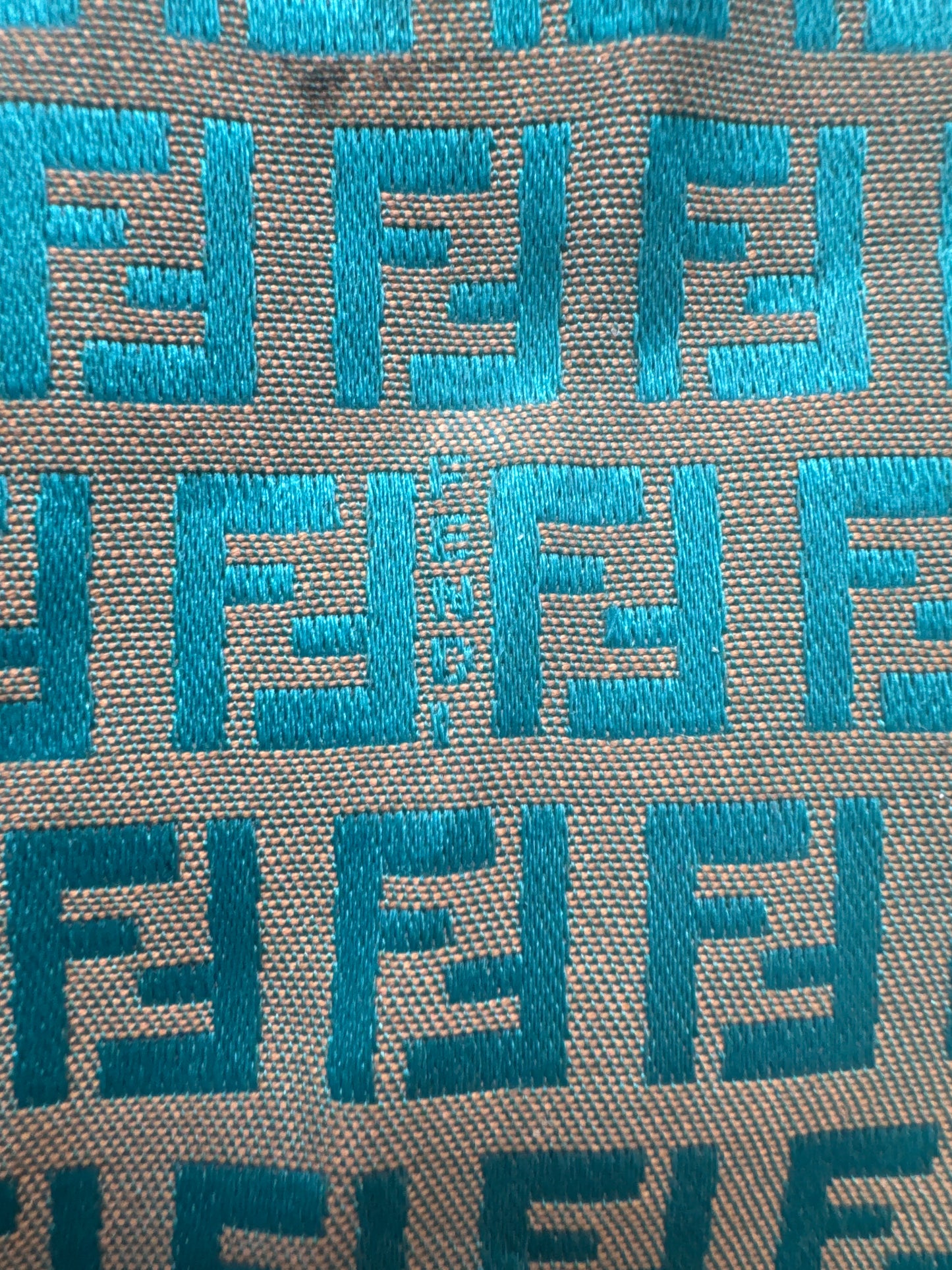 Authentic Upcycled Teal Fendi