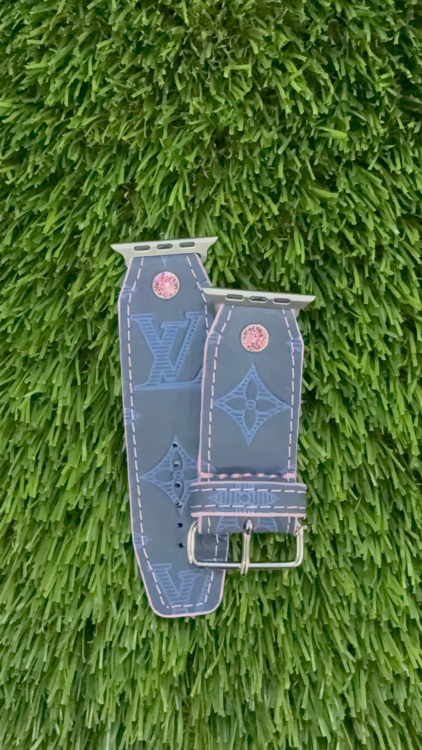 Authentic Upcycled Rare Blue on Navy Shadow LV Monogram