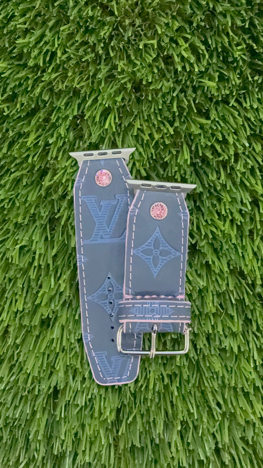 Customizable-Authentic Upcycled Rare Blue on Navy Shadow LV Monogram