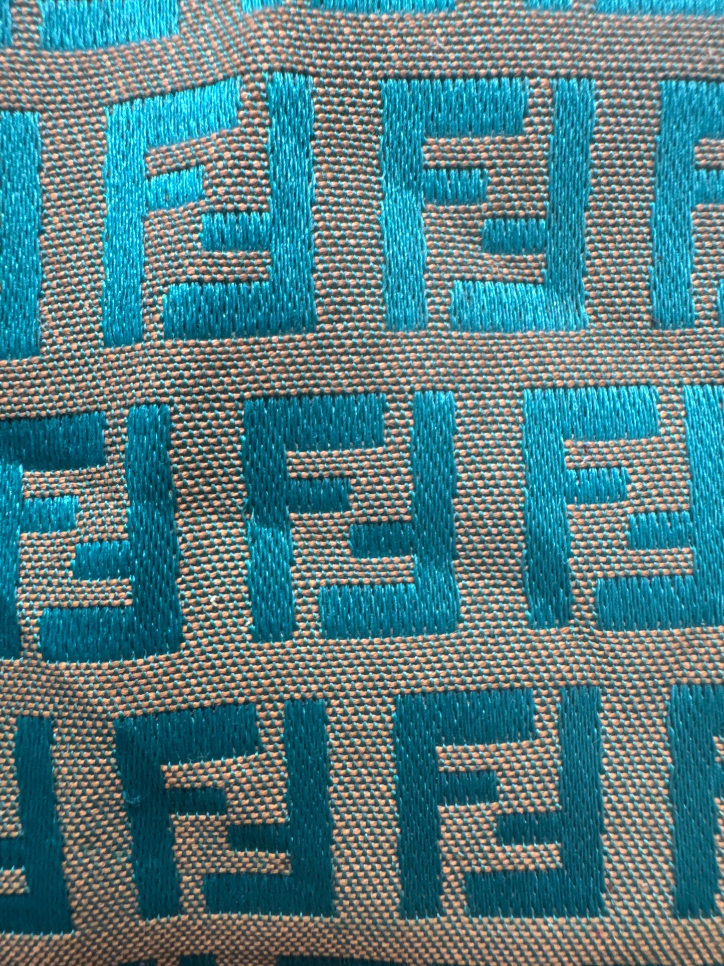 Authentic Upcycled Teal Fendi