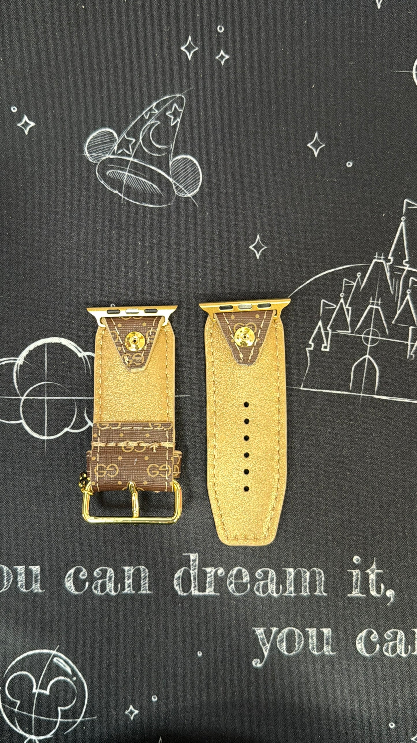 Authentic Upcycled Vintage Micro GG Brown & Gold