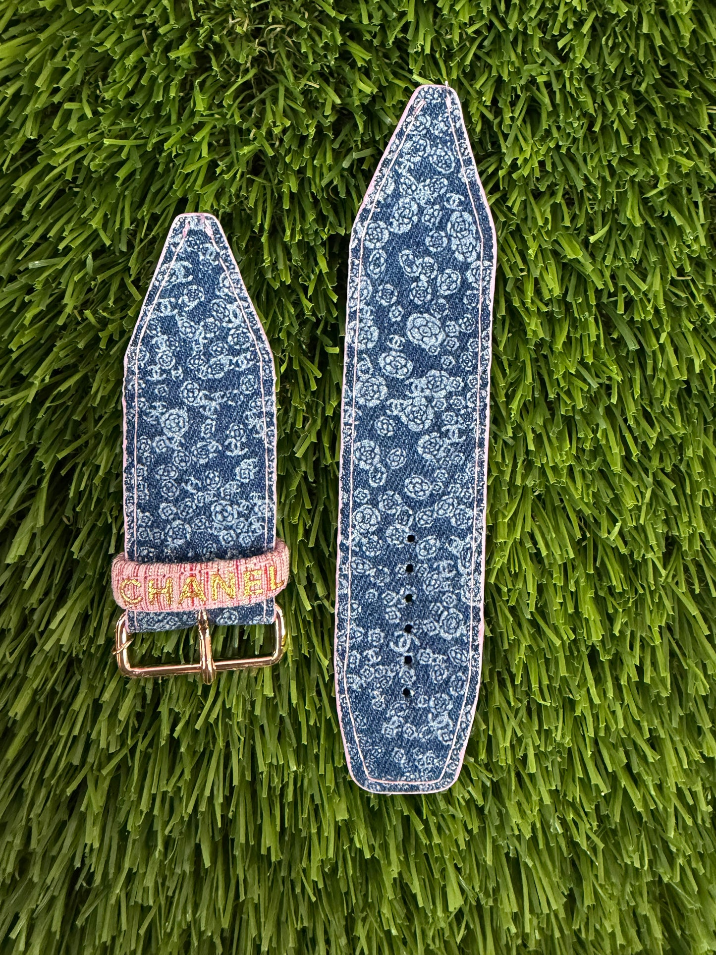 OTD-Authentic Upcycled Chanel Camellia Denim