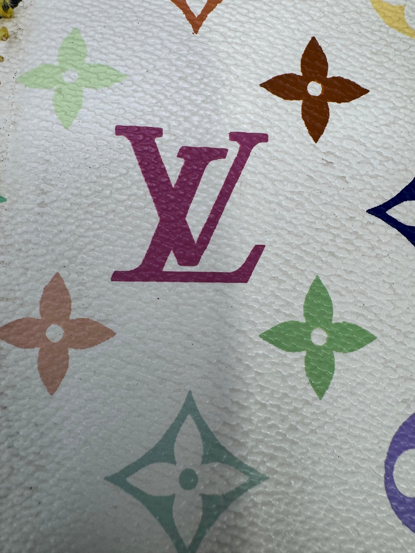 Authentic Upcycled LV White Multicolor
