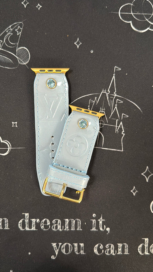 Authentic Upcycled LV "Baby Blue" Vernis