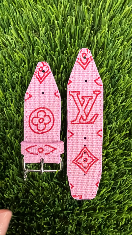 OTD-Pink edge paint-Authentic Upcycled LV Red & Pink Ipanema