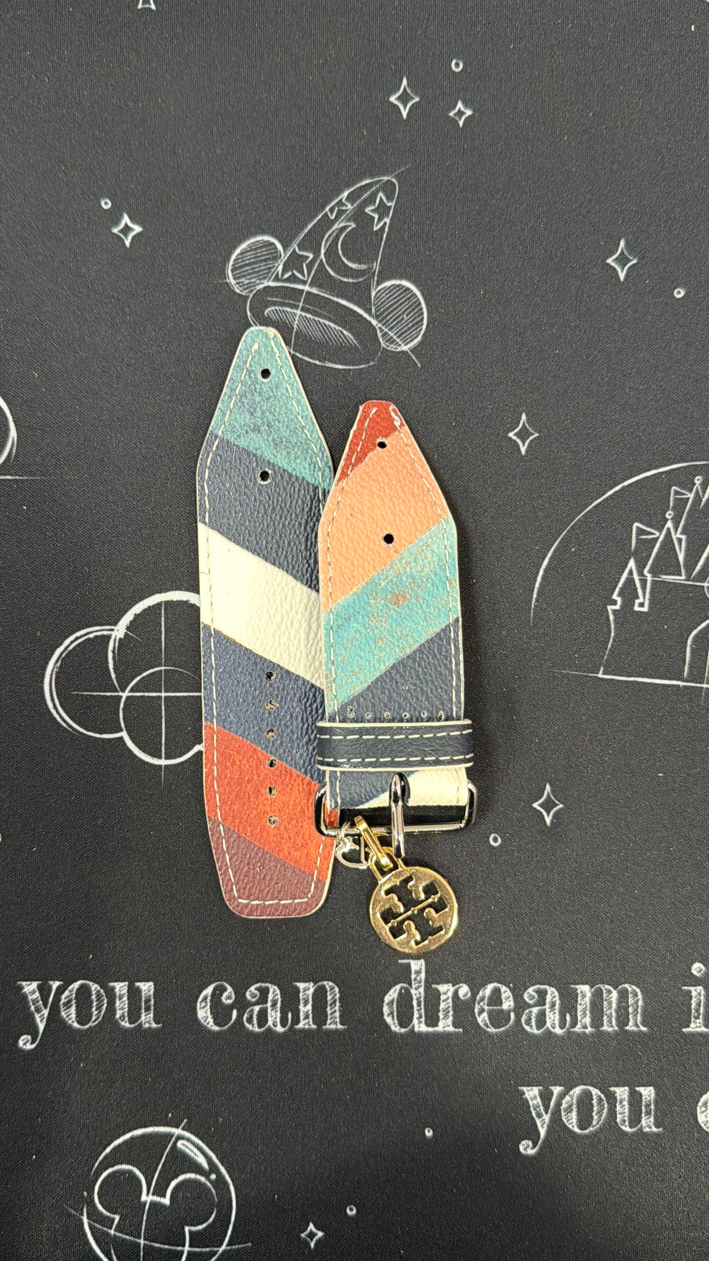 OTD- Beta-Fall Colors-Authentic Upcycled Tory Burch Stripped Madness