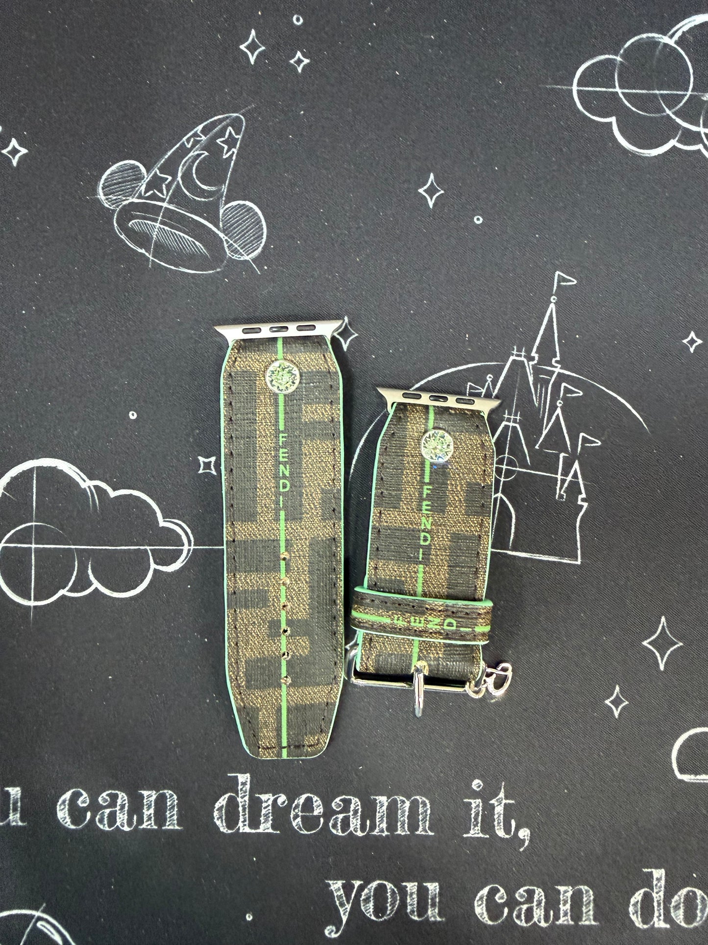 Blemished_Beta_Authentic Upcycled Fendi Green Stripe