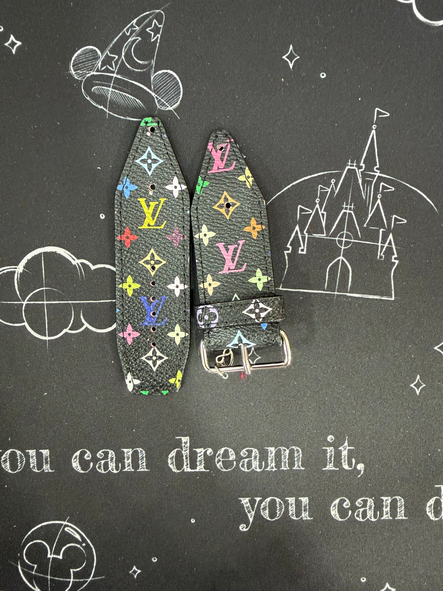 OTD- Alpha-Authentic Upcycled LV Black Multicolor Mini