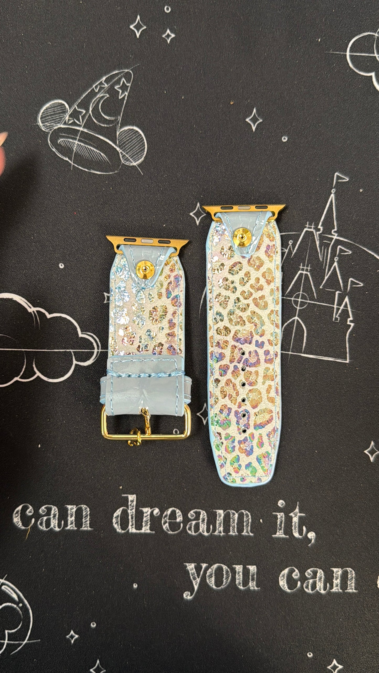 Authentic Upcycled LV "Baby Blue" Vernis