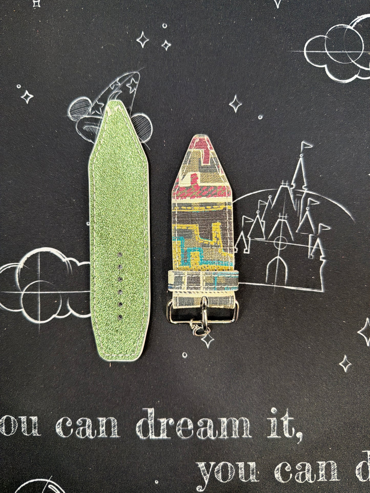 Blemished-Beta-Teal/Blue-Authentic Upcycled Olive Colorful Fendi