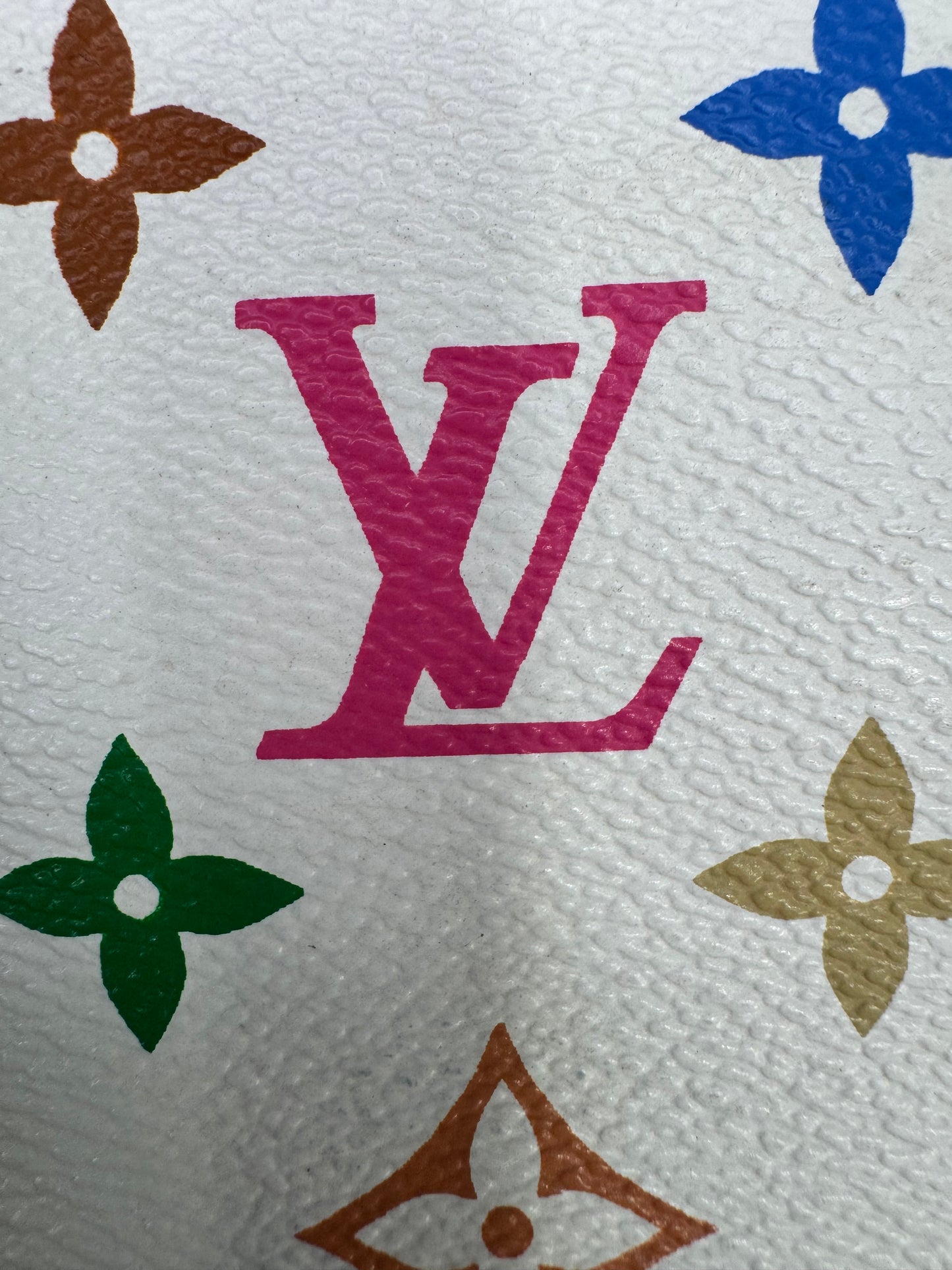 Authentic Upcycled LV White Multicolor
