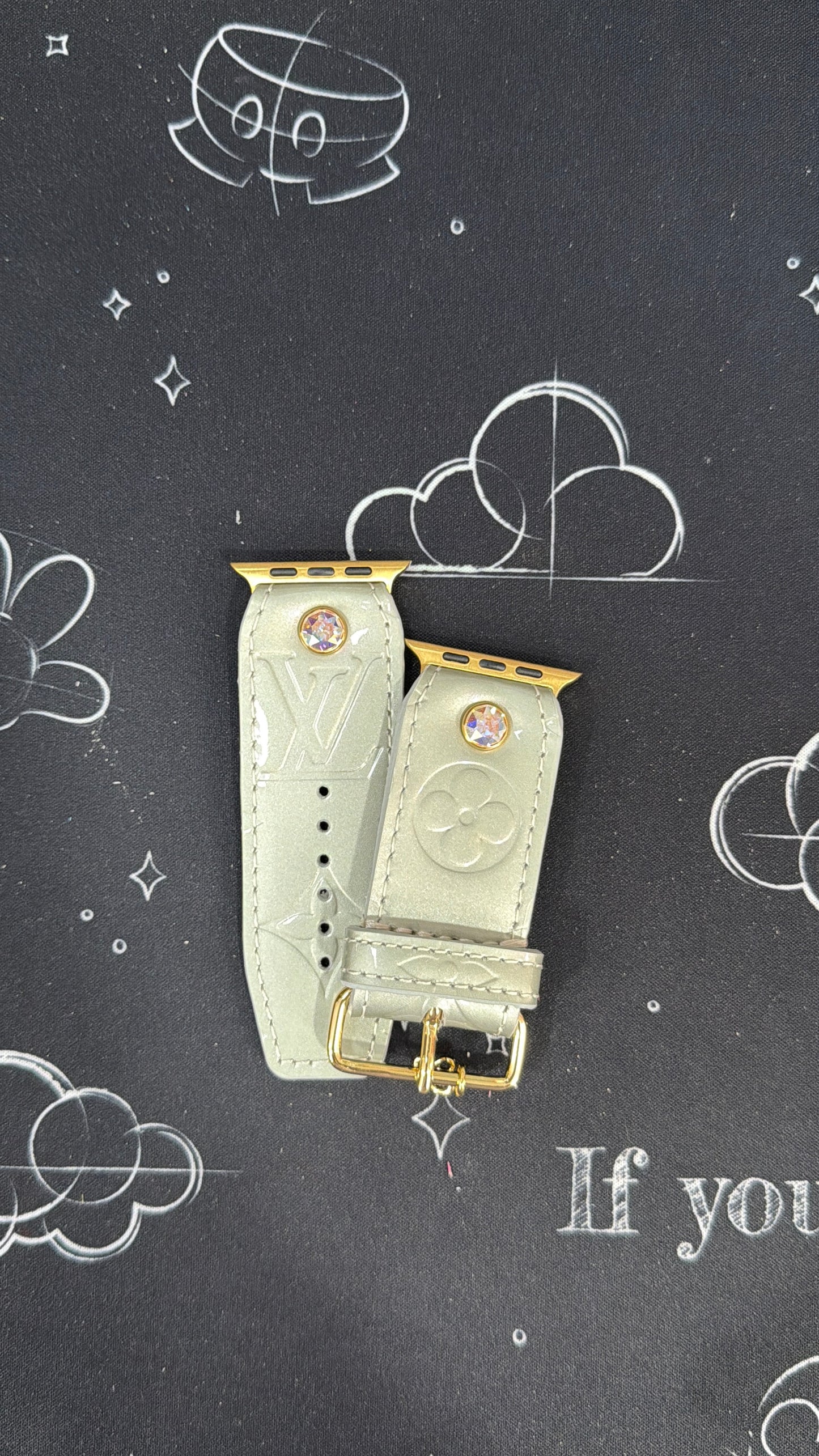 Authentic Upcycled LV Blanc Corail (White Coral) Vernis