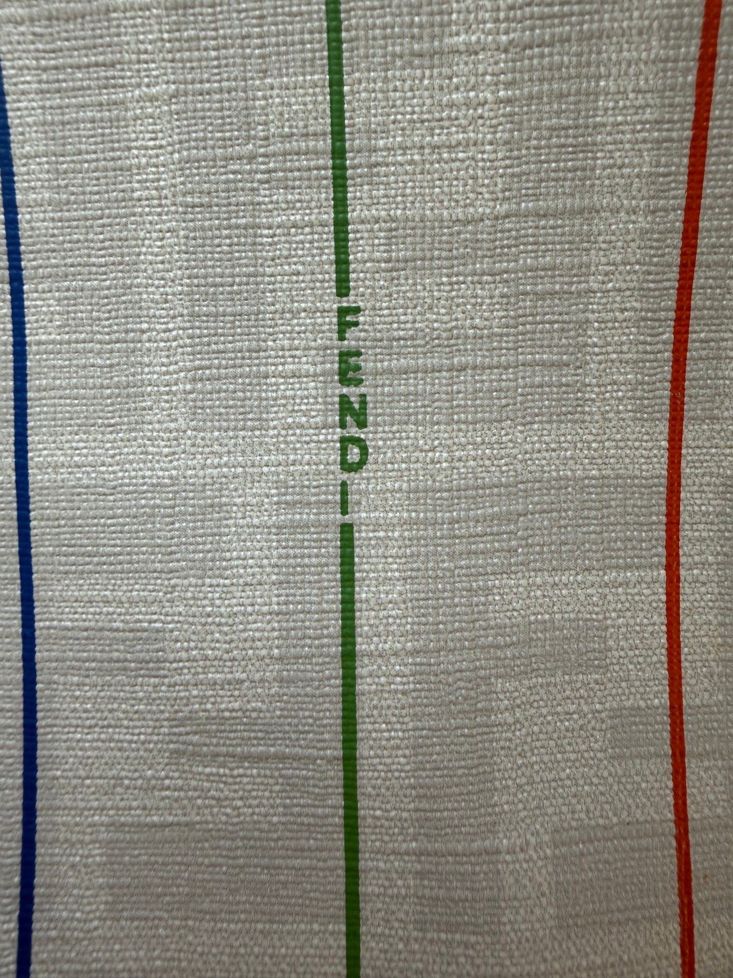 Authentic Upcycled Fendi White Rainbow Stripe