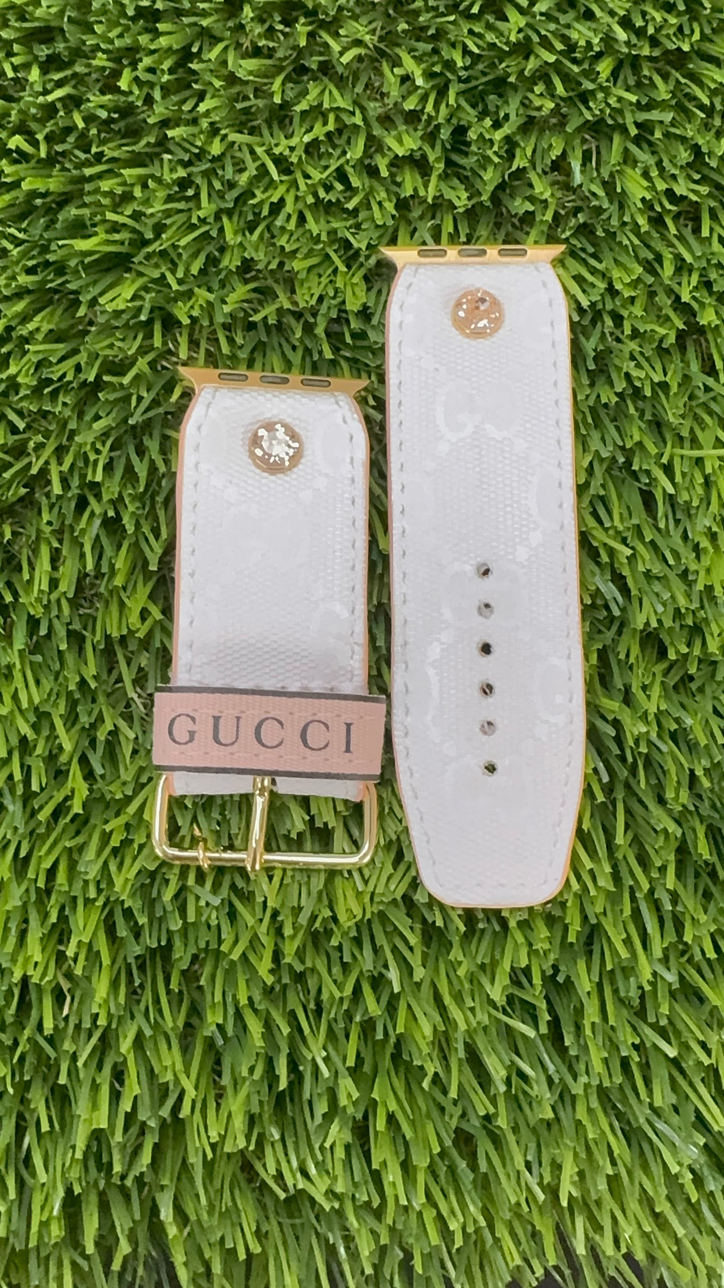 Customizable-Authentic Upcycled White GG Imprime