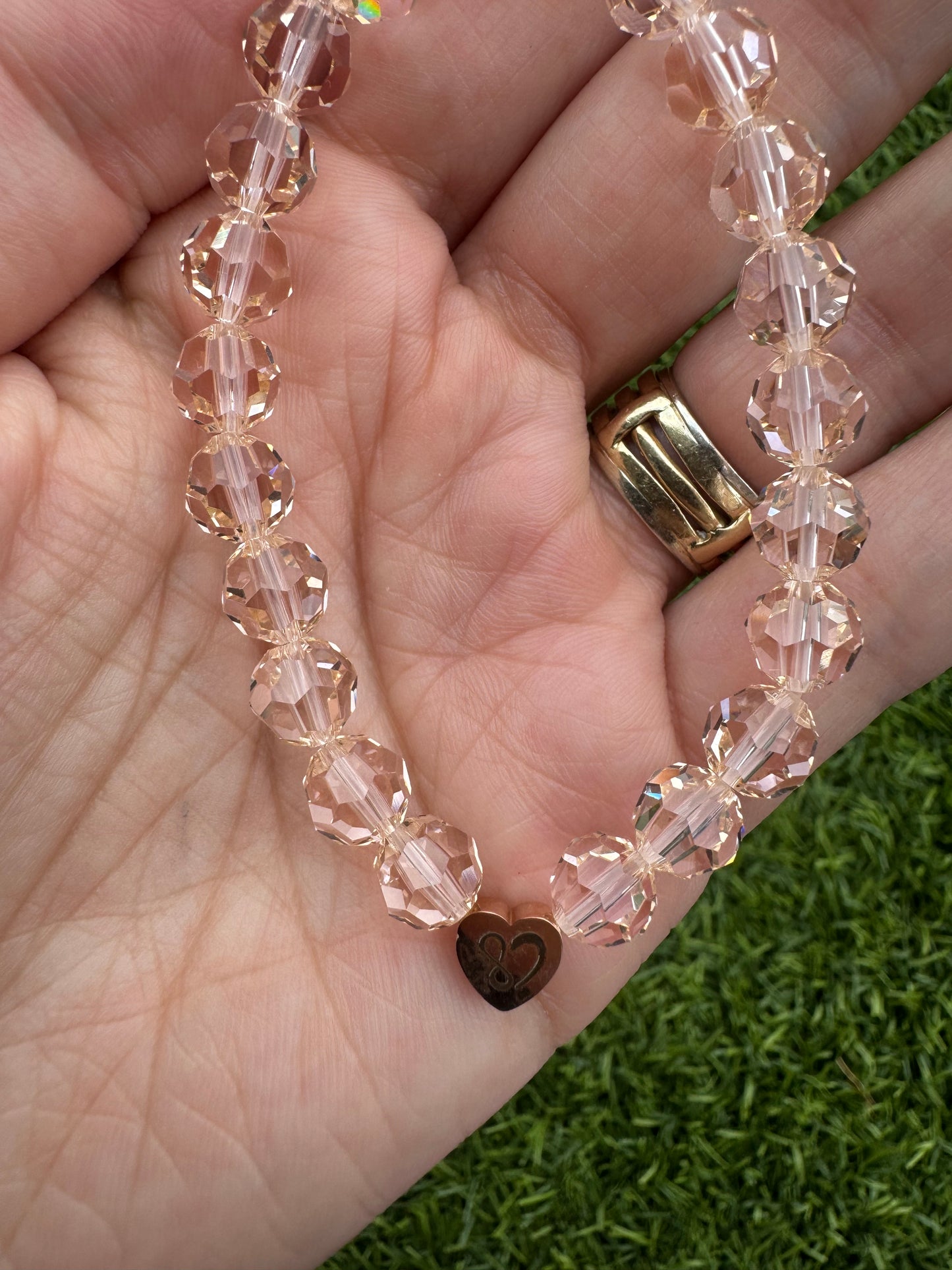 Bracelet- Authentic Peach Crystal