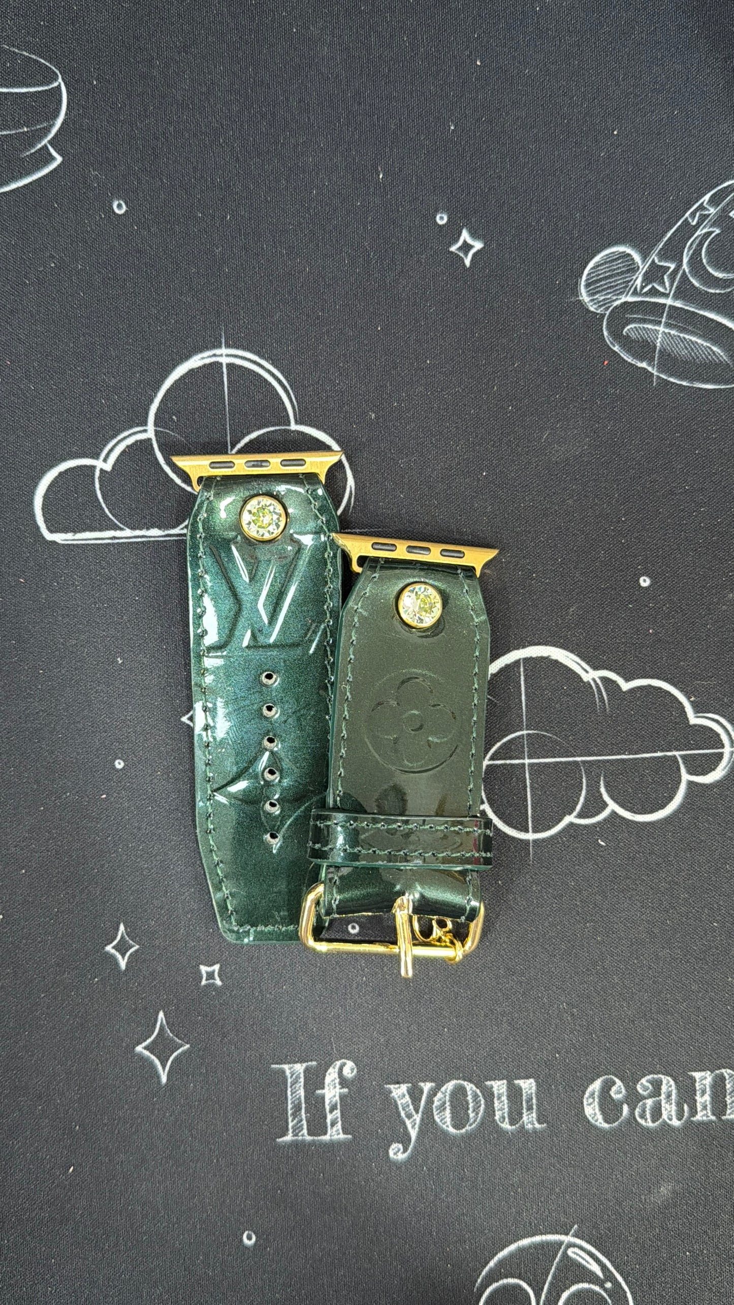 OTD-Alpha-Authentic Upcycled LV "Hunter Green" Vernis