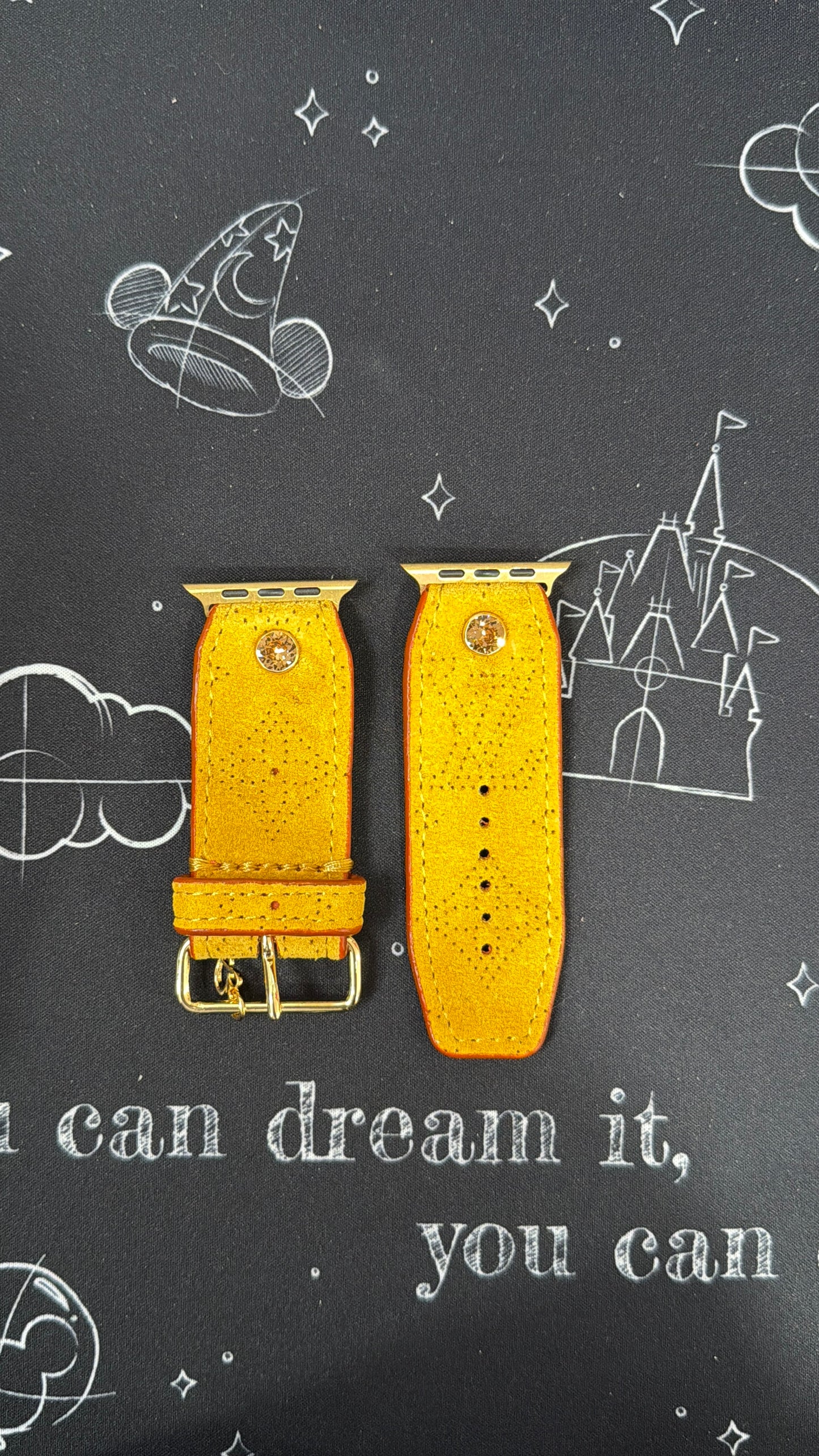 Authentic Upcycled LV Suede Mustard Mahina