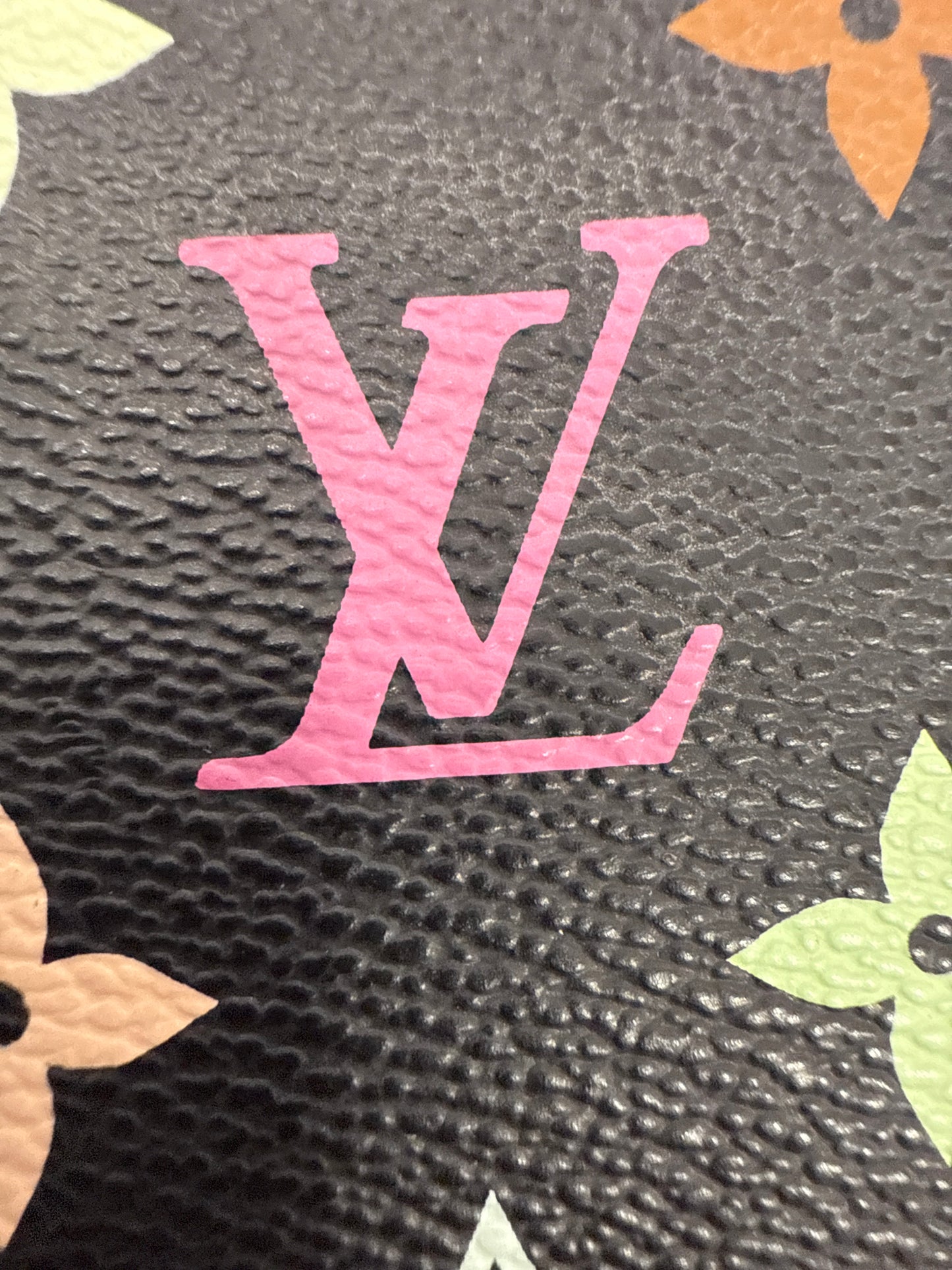Authentic Upcycled LV Black Multicolor