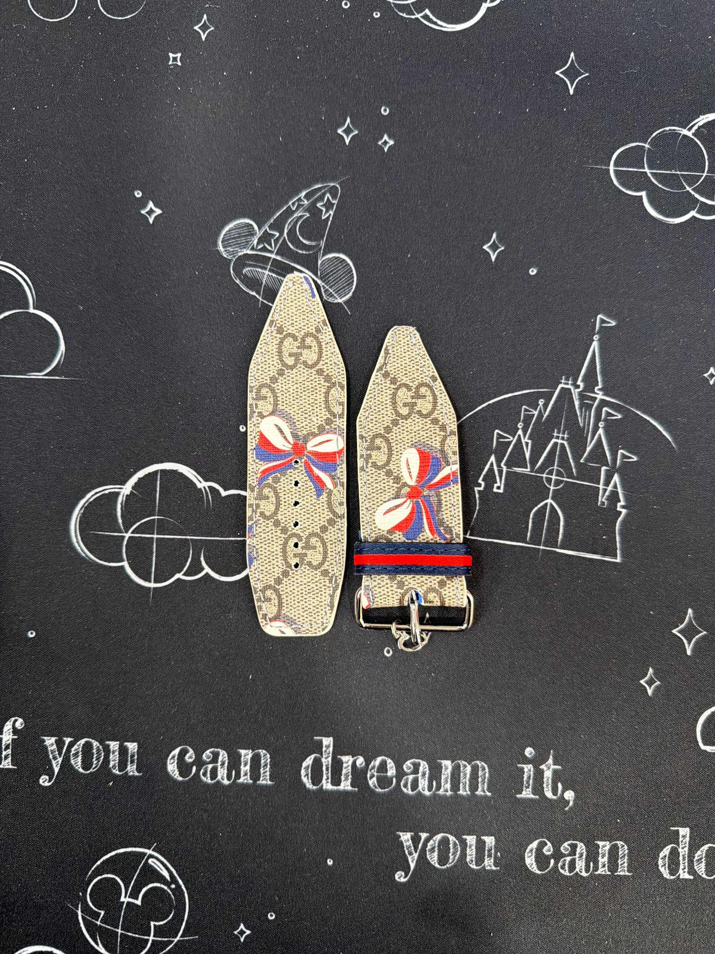 OTD-ALPHA-Authentic Upcycled GG Red, White and Blue Bows