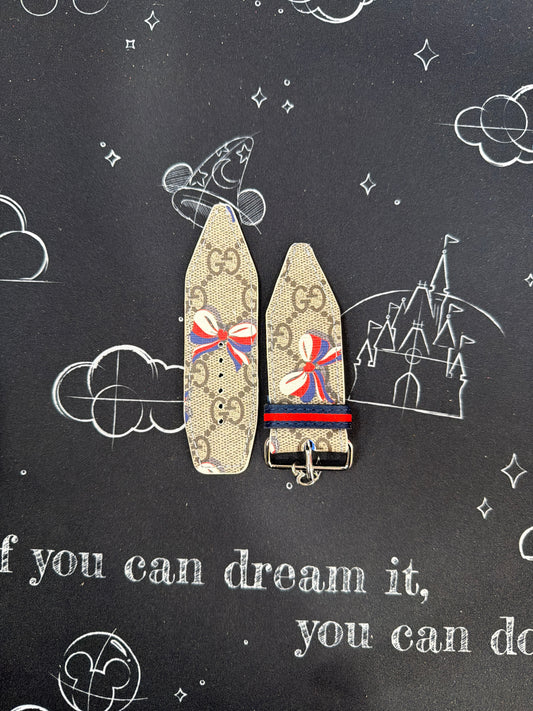 OTD-ALPHA-Authentic Upcycled GG Red, White and Blue Bows